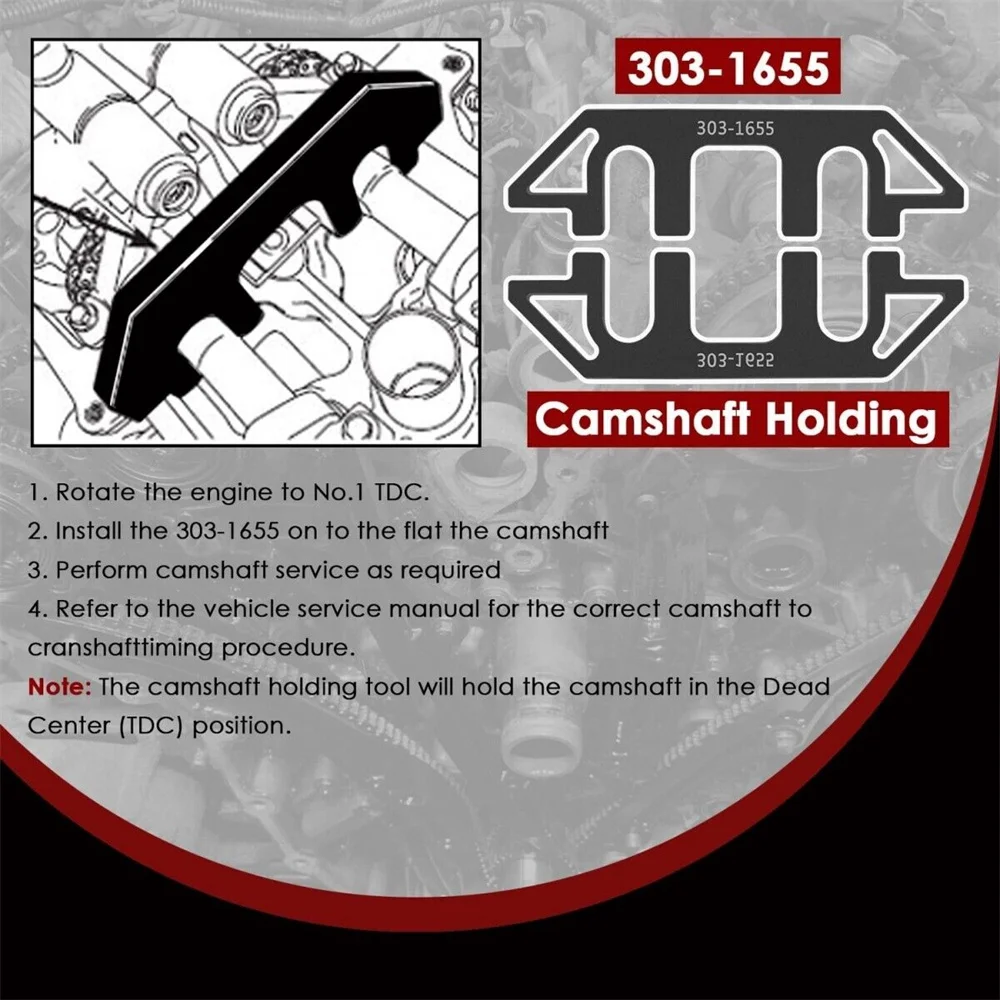 for Ford 3.5L Upgraded EcoBoost Engine GT F-150 303-1655 Camshaft Holding Alignment Timing Tool and 303-1530 Chain Tensioner Set