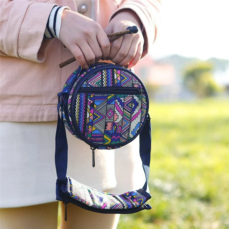 5.5인치 스틸 텅 드럼 백, 에테르 드럼 백, 핸드팬 드럼, 산스크리트 드럼 백, 핸드 숄더 백 쉬운 설치 사용하기 쉬운