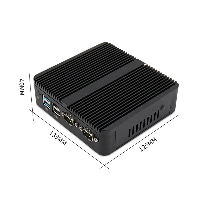 New J1900 Thin Client Intel CPU J4125 DDR3 RAM Dual LAN/Serial Ports Industrial Windows 10 EU Plug Mini PC 12V