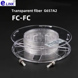 FC-FC Indoor transparent fiber optic cable G657A2 invisible FC UPC singlemode single core jumper 10m 50m 100m 60m 20m30m 5m
