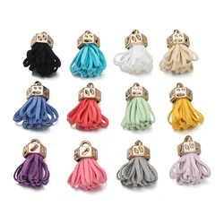 10pcs/lot 26mm Acrylic Vintage Leather Suede Tassel Pendant For DIY Craft Jewelry Findings Earrings Accessories Keychain