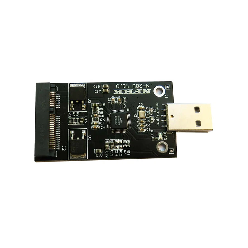 1pcs Mini  USB 2.0 To MSATA SSD Adapter Card MSATA SSD To USB 2.0 Adapter Card