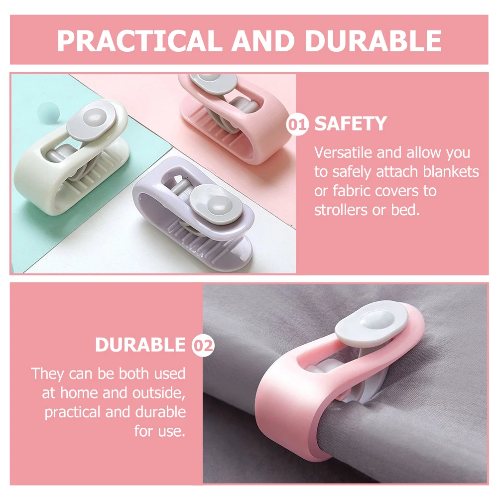 

30 Pcs Fastener Non-slip Holder Bed Comforter Quilt Clamp Plastic Duvet Fasteners Clips