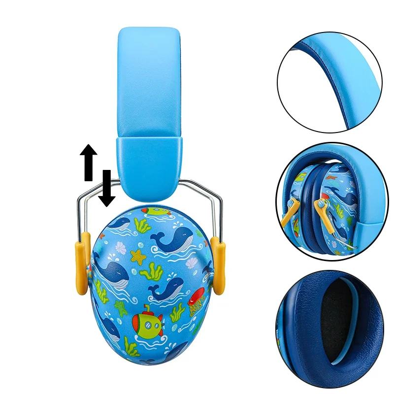 Kids Ear Protection Safety Ear Muffs Hearing Protectors Adjustable Noise Cancelling Headphones for Children Gift