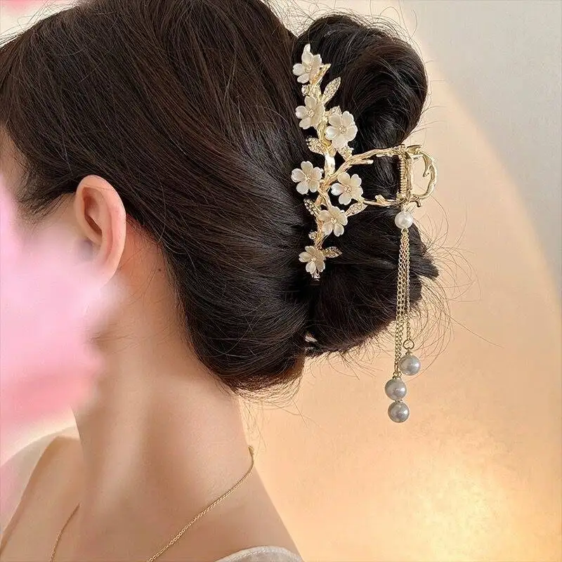 

Роскошный жемчужный цветок с кисточкой для волос для женщин, милая заколка для волос, модный элегантный головной убор для девочек, корейские изысканные аксессуары для волос