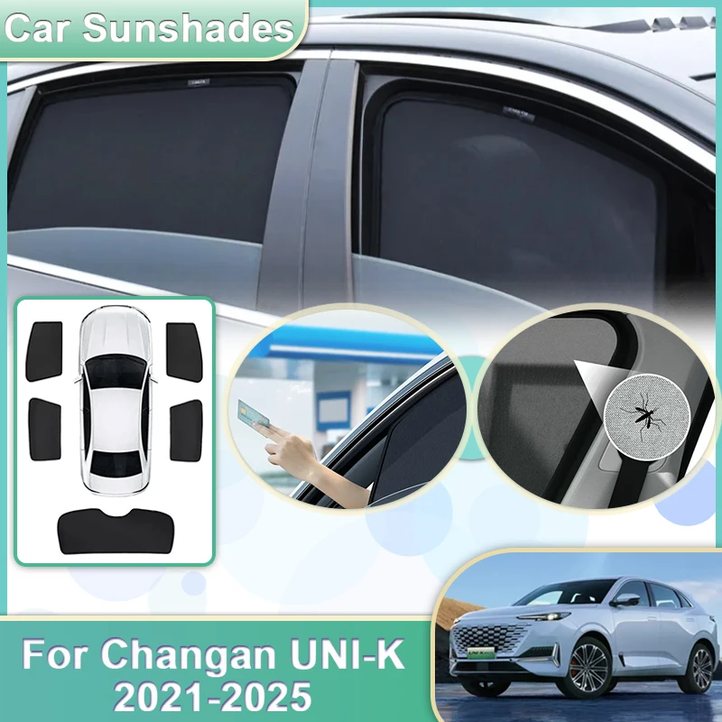 

Car Mesh Sun Shade For Changan UNI-K iDD 2021 2022 2023 2024 2025 Sunshades Windshield Window Visors Sunshade Cars Accessories