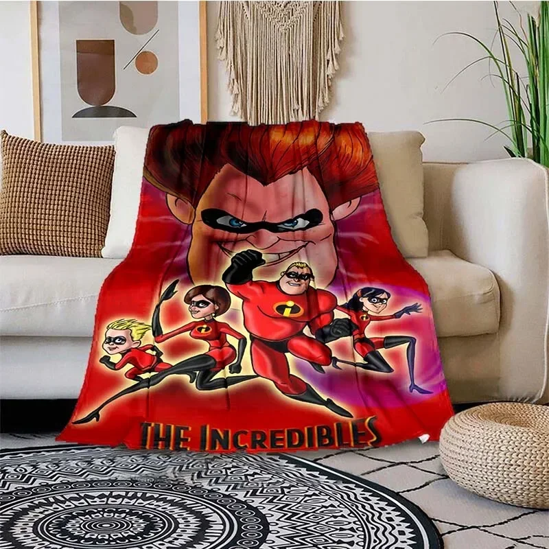 

The Incredibles Pattern Throw Blanket Light Weight Blanket for Living Room Bedroom Kidsroom Warm Blanket Christmas Gift