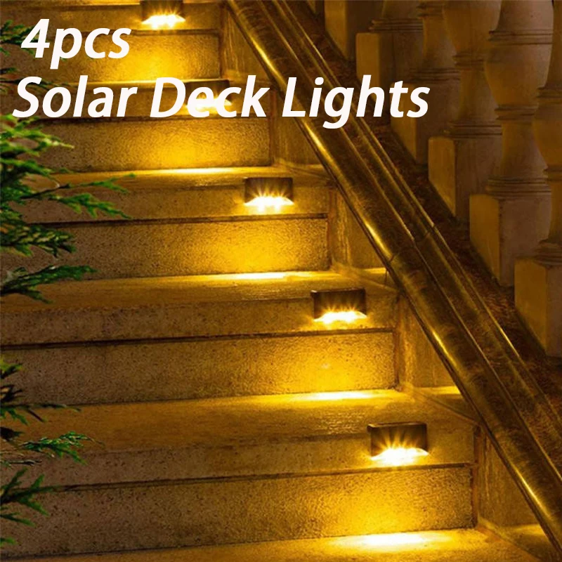 Imagem -02 - Impermeável Led Solar Deck Luzes Luzes ao ar Livre Trilhos Escadas Step Fence Quintal Pátio e Caminho