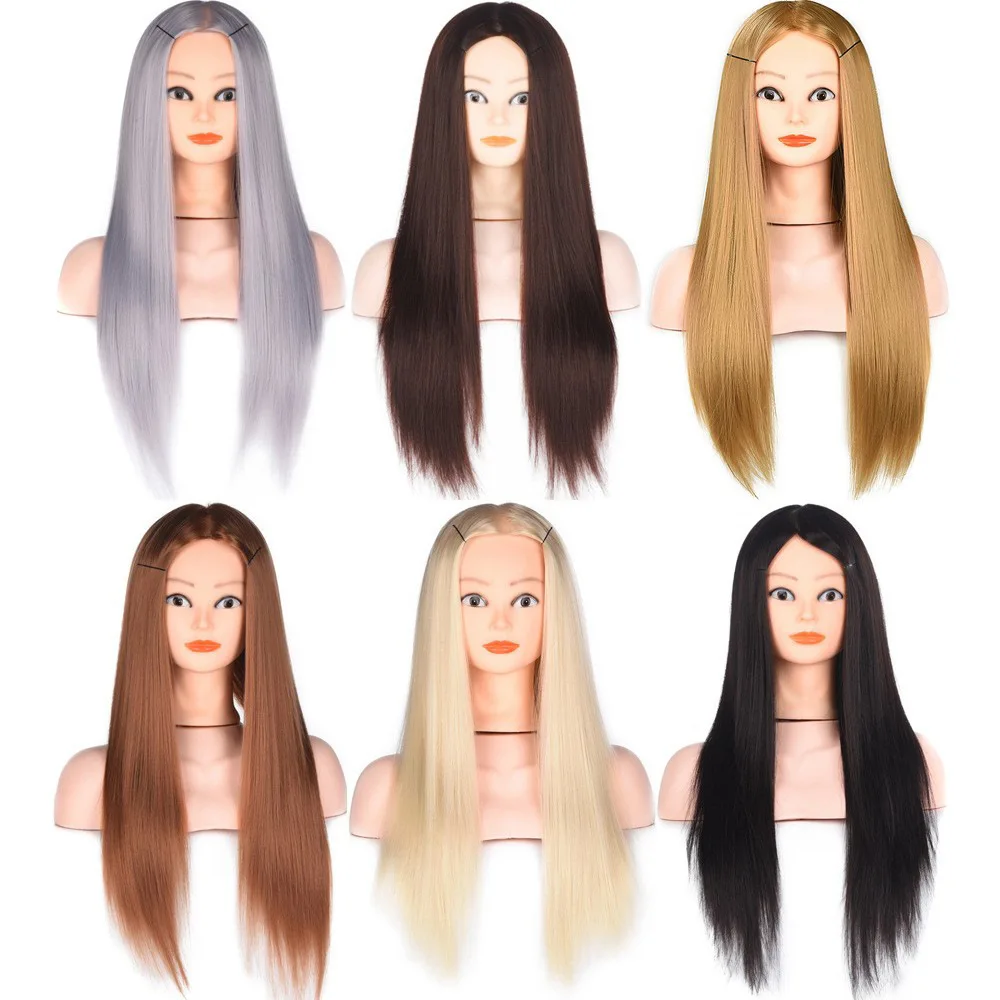 100% High Temperature Fiber Blonde Hair Mannequin Head Training Head For Hairstyles Braid Hairdressing Manikin Doll Head