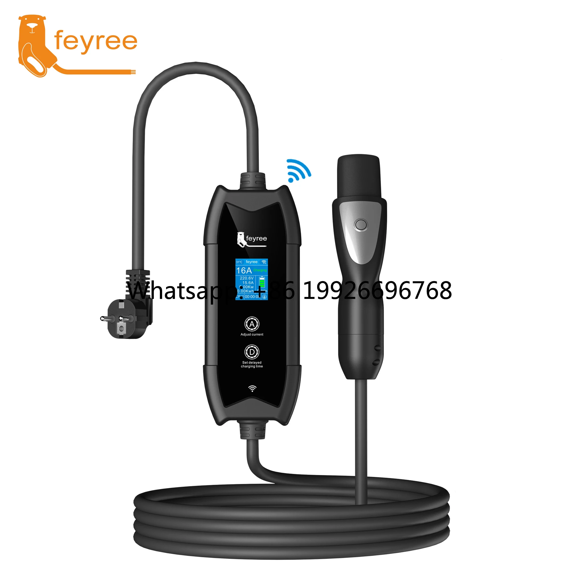 

Зарядное устройство Feyree 3.5кВт NACS Smart EV, 16А, портативное, с Wi-Fi и дистанционным управлением через приложение, новое, для зарядных станций электромобилей