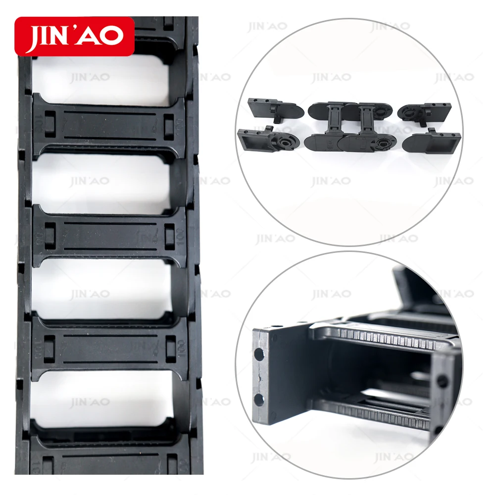 Picture 5: Electric CNC Chain Cable Carrier Flexible Cable Channels Nylon Black Plastic Cable Carrier Drag Chain