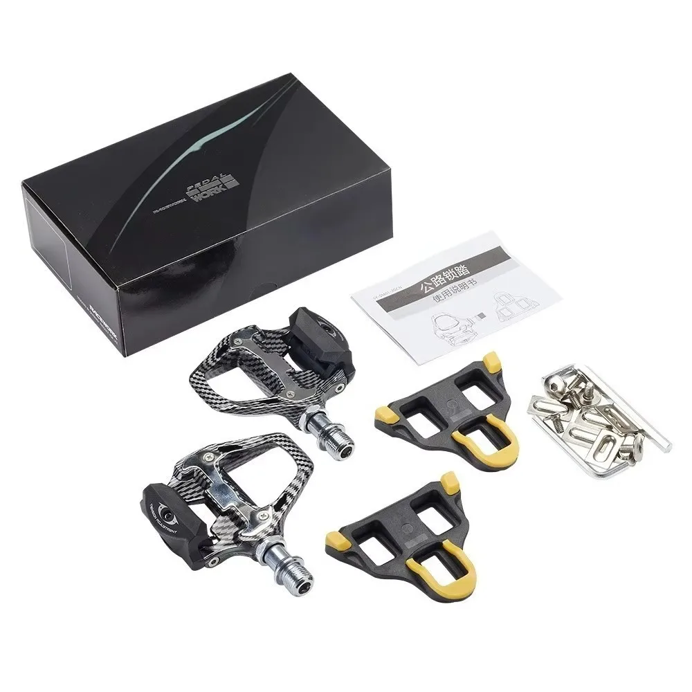 

For High Quality Road Bike Pedals​ Self-locking Carbon Fiber Bicycle Locking Pedals Ultra Light 4 Bearings for SPD LOOK KEO