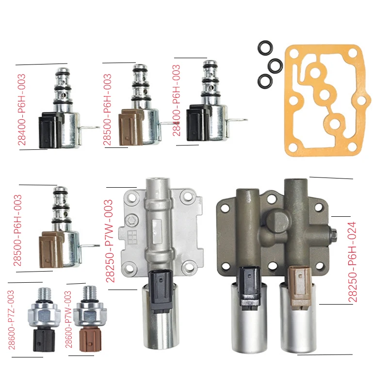 

28250-P6H-024 28400-P6H-003 28500-P6H-003 28250-P7W-003 28600-P7Z Двойной линейный соленоид передачи для Acura CL для Honda Accord