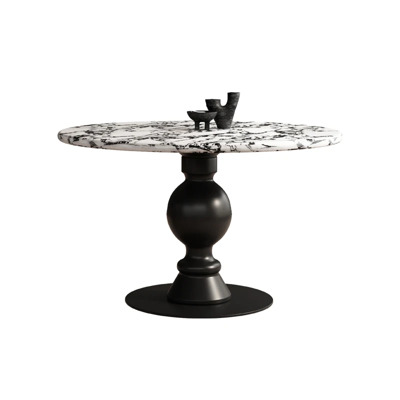 

Мраморные круглые обеденные столы Ретро-ресторан во французском стиле Современные обеденные столы для переговоров Деревянная мебель для дома Обеден Стол MHCZ