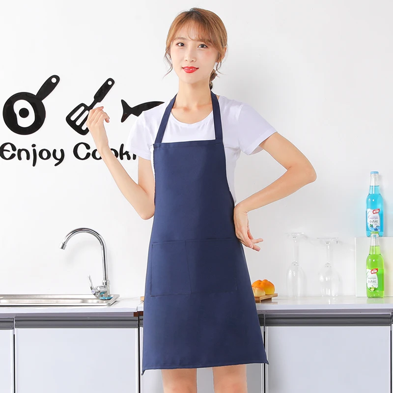 Anti-fouling Wear-resistant Hanging Neck Advertising Apron Custom LOGO Kitchen Hot Pot Shop Apron Work Clothes Printing