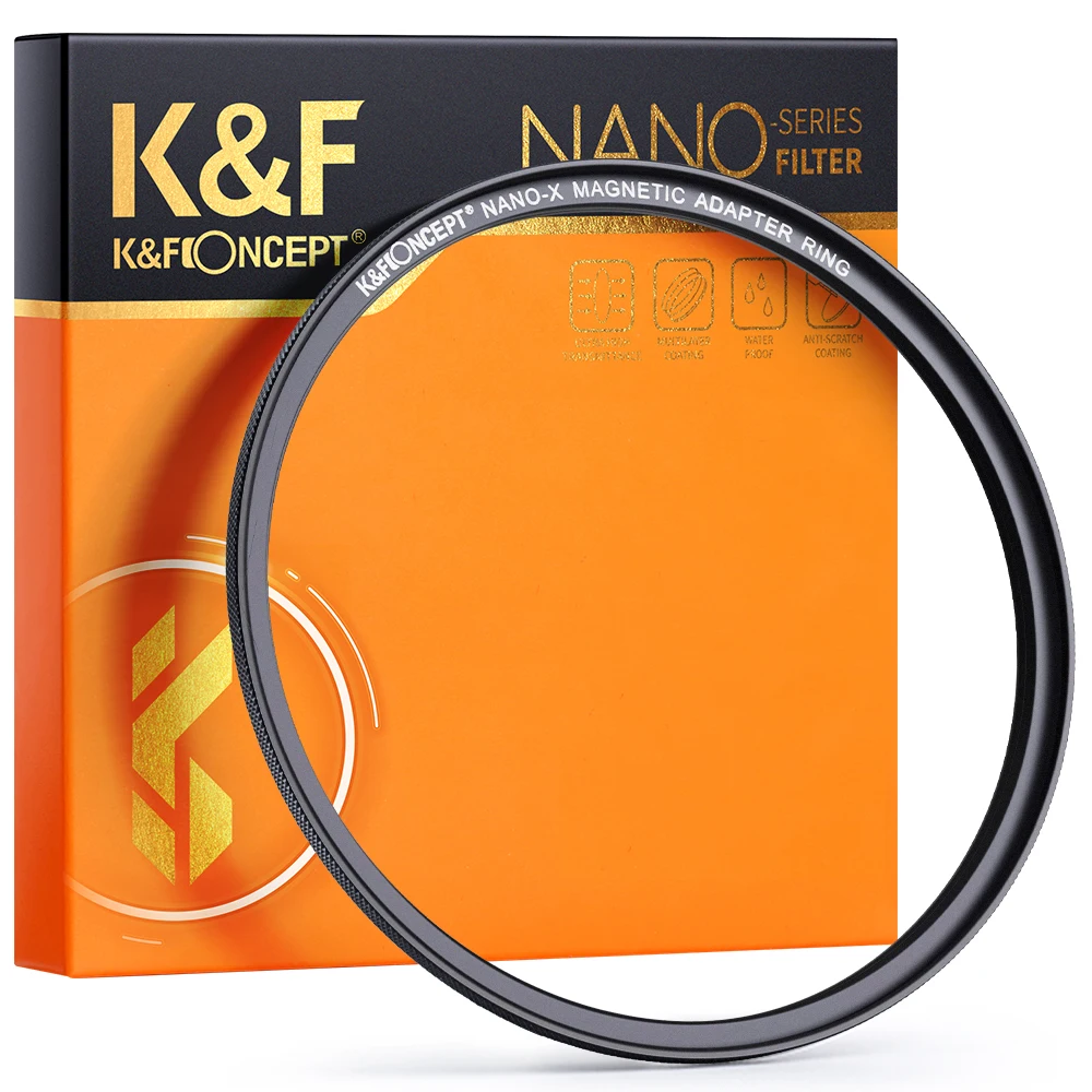 K&F Concept 49-52-55-58-62-67-72-7782mm Nano-X Magnetic Filter Adapter Step Up Rings for K&F Concept Magnetic Camera Lens Filter