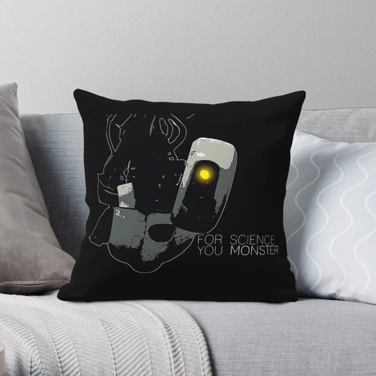 بوابة Glados للعلوم أنت الوحش المخدة البوليستر الكتان المخملية المطبوعة البريدي الزخرفية أريكة مقعد غطاء الوسادة 18" #1