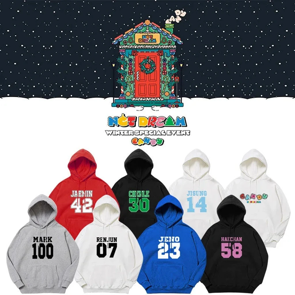 KPOP coreano trend stars stesso stile Y2K felpa con cappuccio NCT DREAM Candy donna Harajuku felpe con cappuccio Unisex autunno inverno Pullover