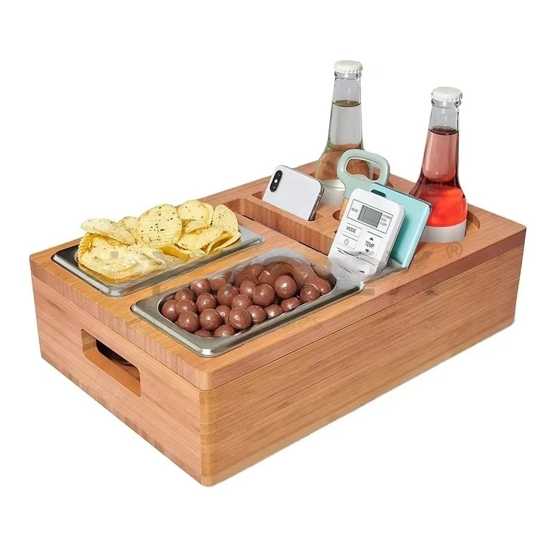 

Snack tray sofa cup and beverage holder, with snack tray snack box, with mobile phone glass holder