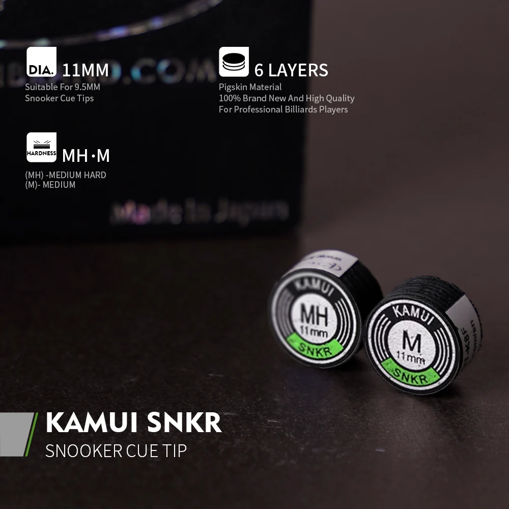 Kamui-Queue de snooker standard noire 14mm/SNKR 11mm, accessoires pour snooker