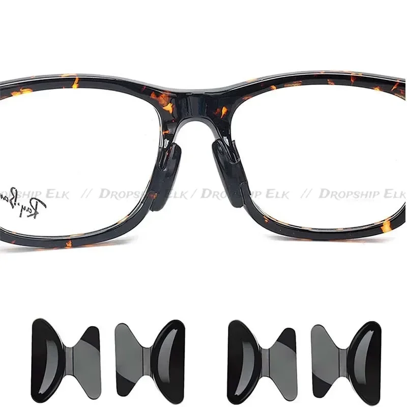 1 Pair Glasses Nose Pads Adhesive Silicone Nose Pads Non-slip Oval Silicone Massage Nose Pads for Eyeglasses Accessories