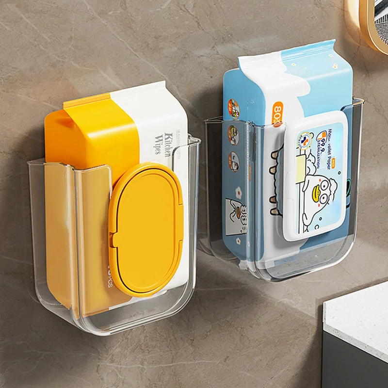 Wall-mounted large-opening wet wipe dispenser - Paper towel box, with strong carrying capacity, convenient for use in bathrooms