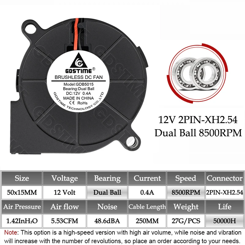 Variant: 12VDual Ball 8500RPM