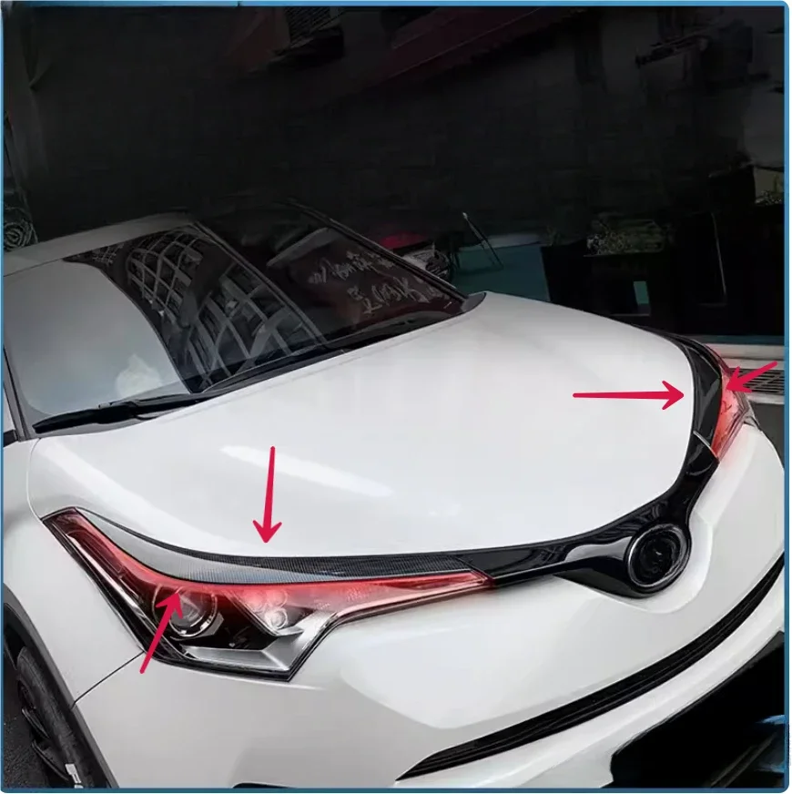 Sport Tuning Wide Body Kit Accessories Facelift For TOYOTA CHR C-HR 2015-2022 Front Headlight Eyebrow Brow Extension Part Tuning