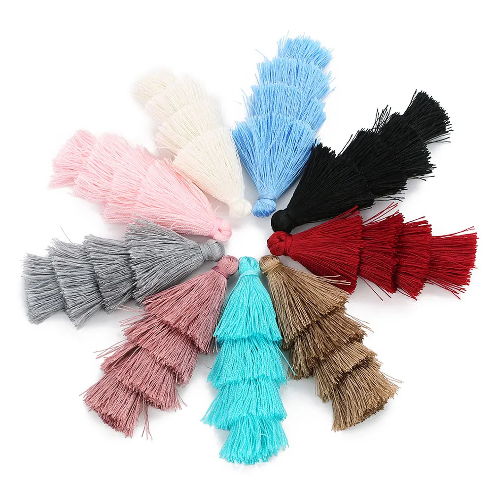 

4 Pcs Christmas Earrings Tassel Jewelry Dangler Chrisrmas Eardrop Black Hanging Pendant Long Keychain Accessories