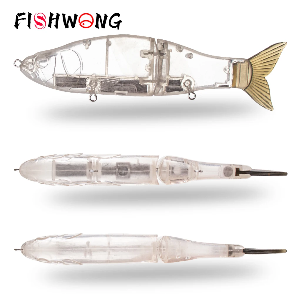 

FISHWONG 5 шт./лот неокрашенные скользящие заготовки рыболовные приманки снасти 16,5 см поплавок/раковина планер заготовки для DIY рыболовная приманка окунь щука