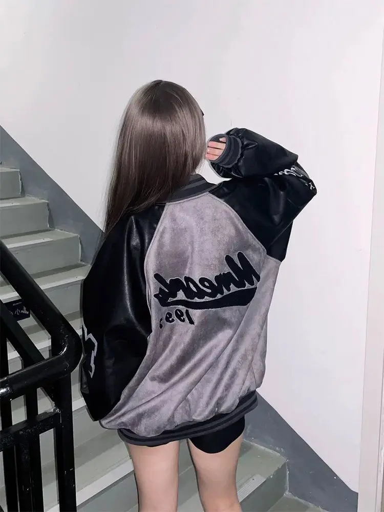 Chaquetas de béisbol oversize para mujer, de otoño, modernas, térmicas ajustadas, con hebilla, de manga larga, para cubrirse, para senderismo, estilo anorak acampanado, cuello alto, elegantes.