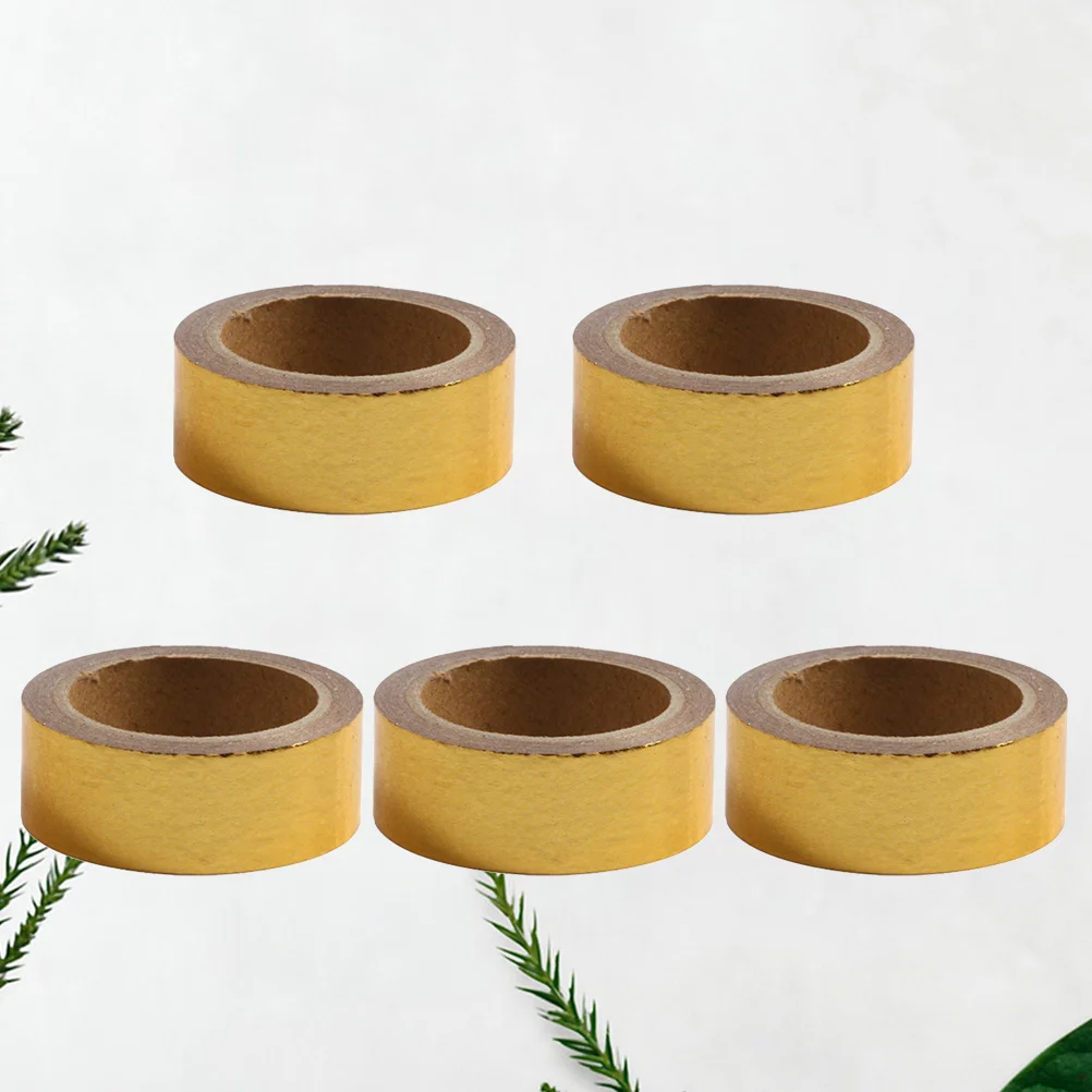 

5Pcs Metallic Decorative Tape Roll Premium DIY Masking Tape for Journal Planner Calendar Decoration Craft Home Organization