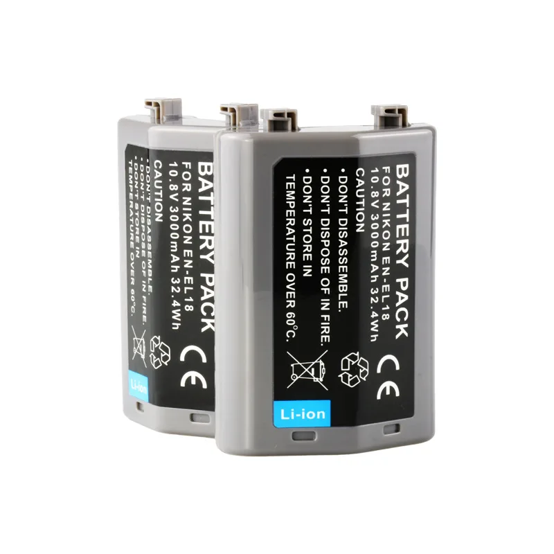 EN-EL18 Battery 3000mAh EN-EL18D Rechargeable Battery For Nikon Z5 Z6 Z9 D4 D4S D5 D6 MB-D12 D500 D800 D850 MB17 EN-EL18A Camera