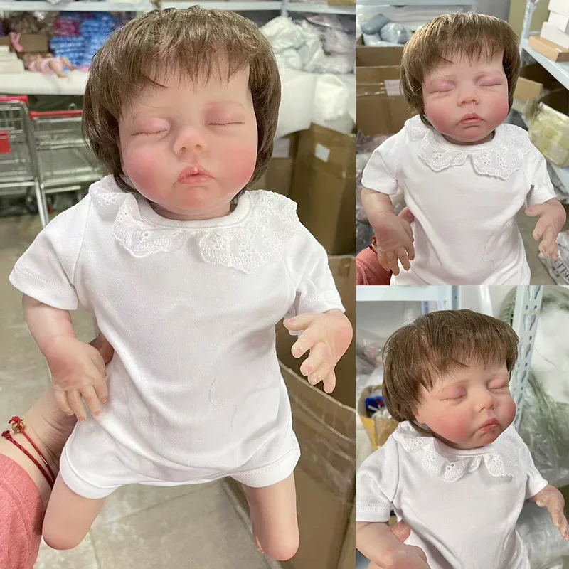 

45cm Deliah Newborn Baby Doll Reborn Soft Cuddly Body Lifelike 3D Skin with Visible Veins High Quality Handmade Doll