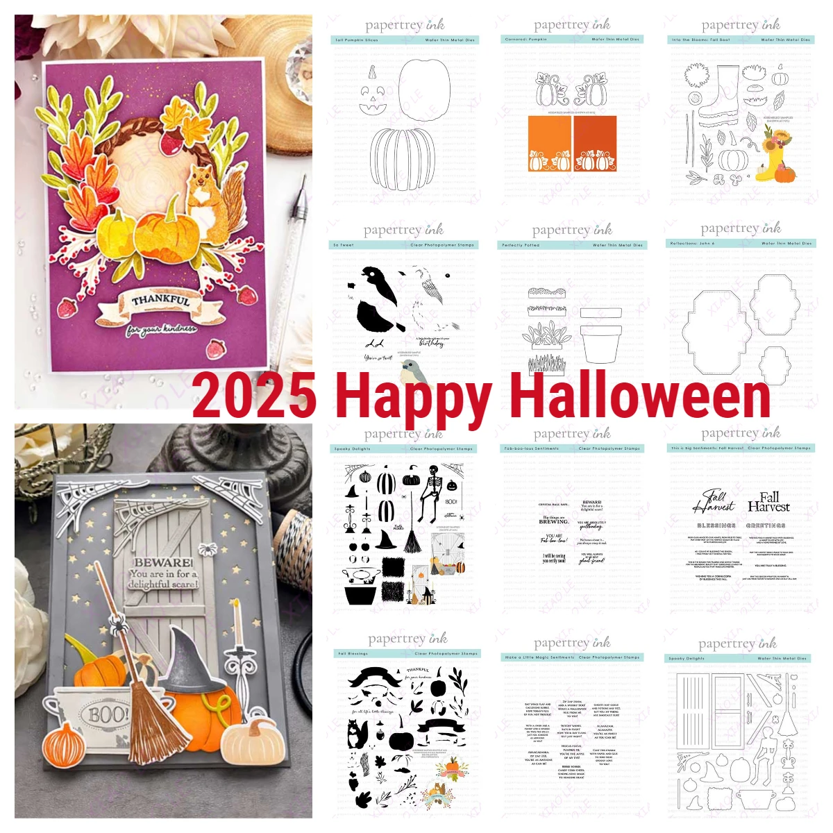 

Fall Blessings Halloween Boo Sentiments Stamps Cutting Dies DIY Scrapbooking Card Stencil Paper Cards Handmade Album Stamp Die