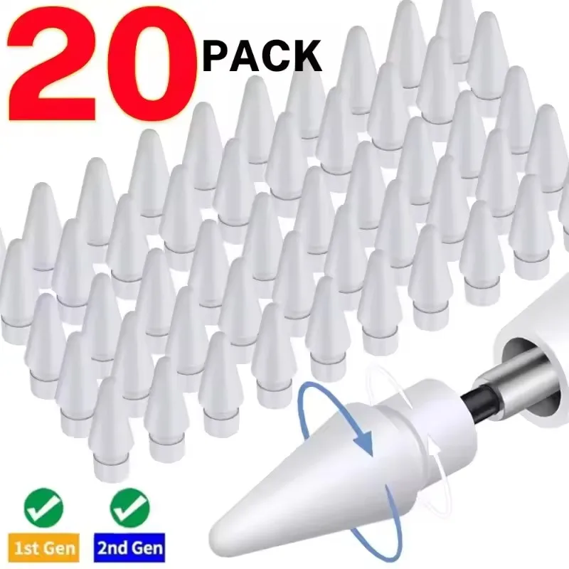 For Apple Pencil Nib Double-Layered For Apple Pencil 1st 2nd Generation Tip For iPencil Tips For iPad Stylus Pen Replacement Nib