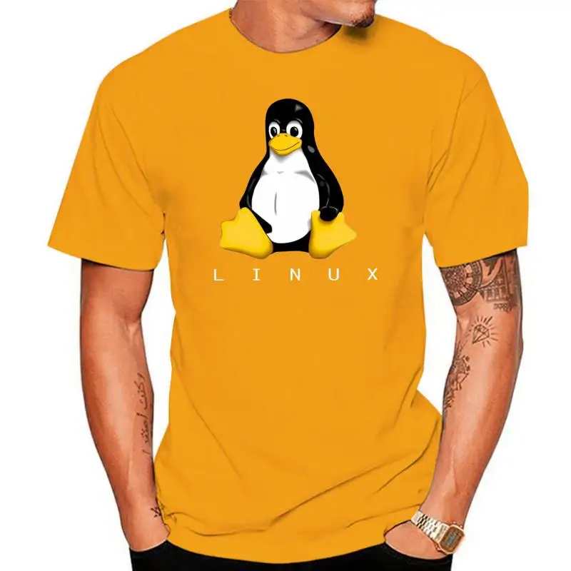 Linux T Shirt Mens 100% Cotton Leisure T-Shirt Crew Neck Tees Short Sleeve Clothes New Arrival Clothing Plus Size