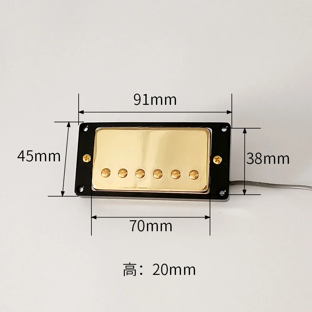 Humbucker Electric Guitar Pickup Gold Neck Bridge Pickup for LP Style Electric Guitar Brass Cover Guitarra Pickup