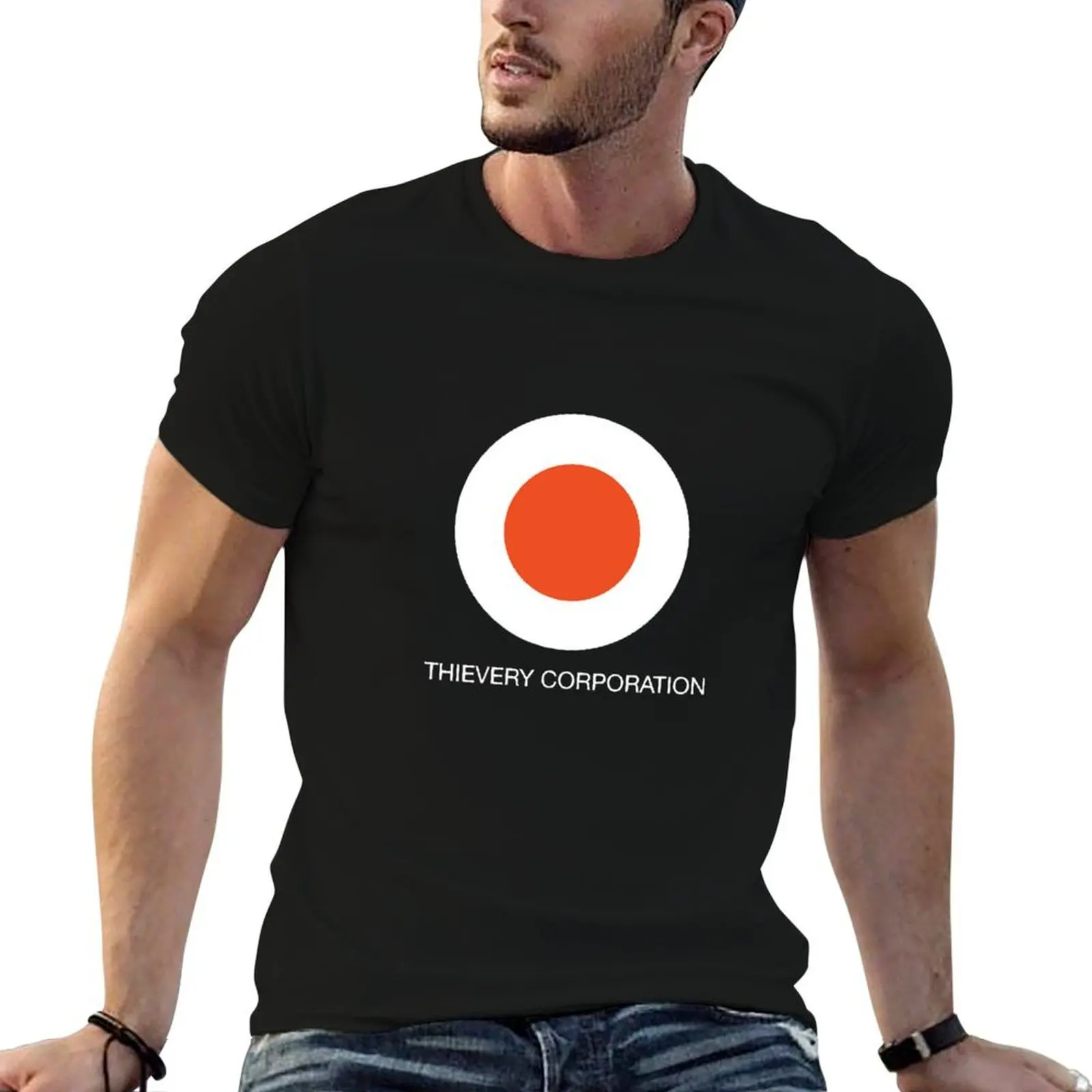 Camiseta Thievery Corporation para hombre, camisetas de algodón pesado para hombre, camiseta divertida de algodón, paquete de camisetas