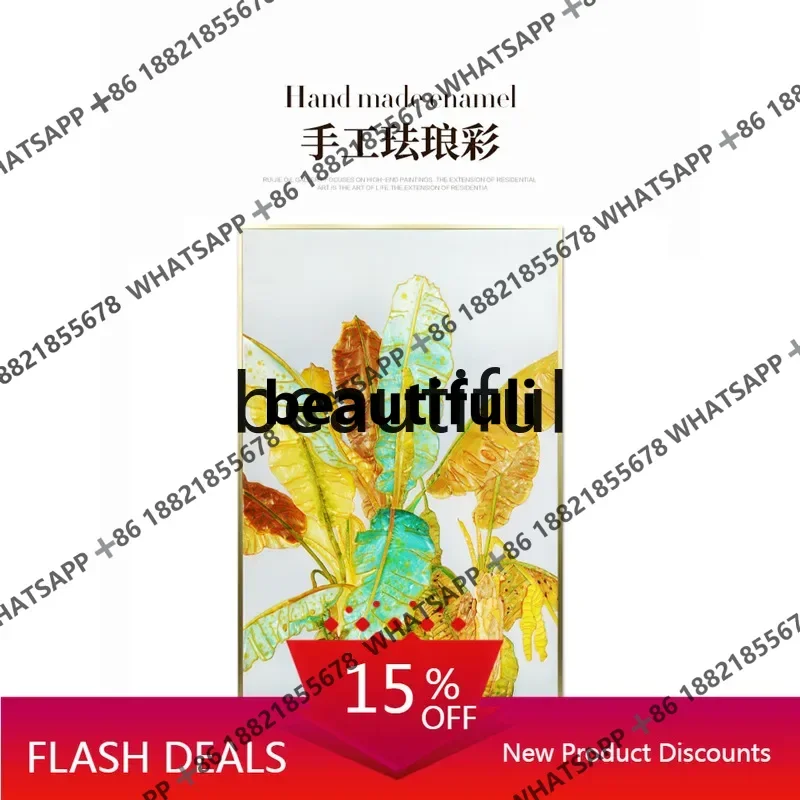 zJ Rui, enamel painting, modern light luxury entrance decoration, American corridor aisle painting