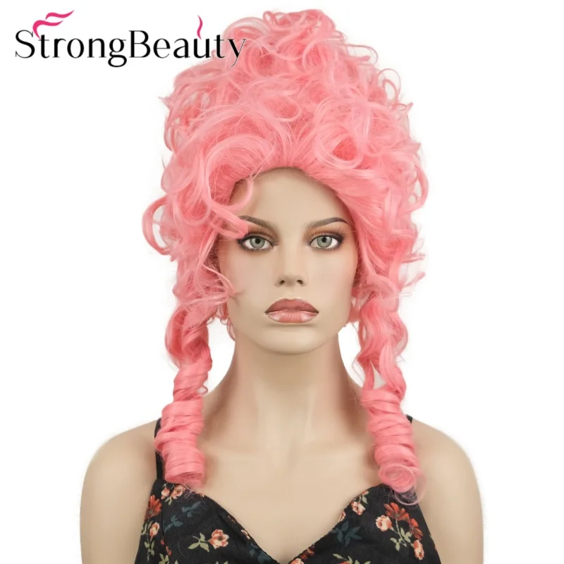 

StrongBeauty Beehive Curly Wigs Women Vintage Queen Halloween Costume Cosplay Party Hair
