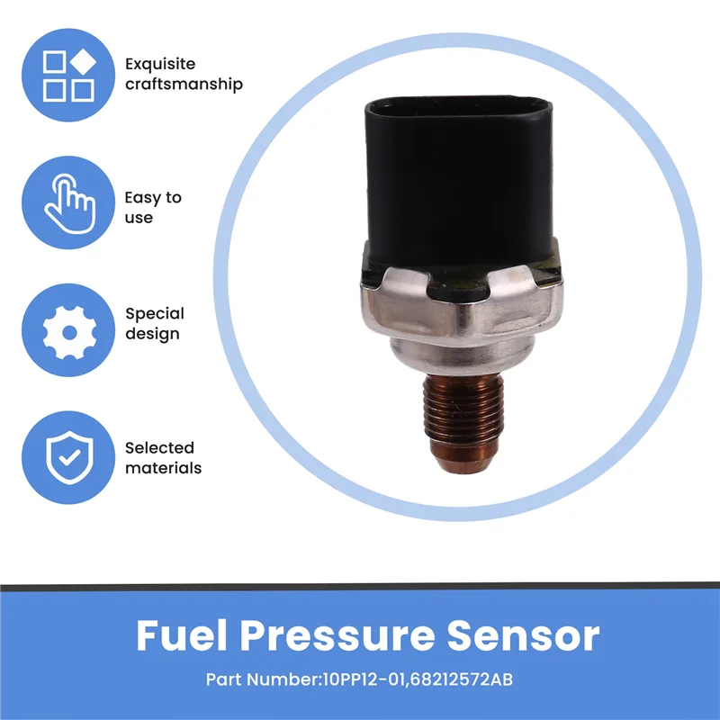 

A02F-Fuel Pressure Sensor For Alfa Romeo Giulia Romeo Stelvio Jeep Cherokee Jeep Wrangler 68212572AB 10PP12-01