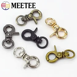 5/10/50Pcs Meetee 10mm Metal Buckle Bag Clasps Lobster Swivel Trigger Clips Snap Hook for DIY Decor Accessories Keychain Parts