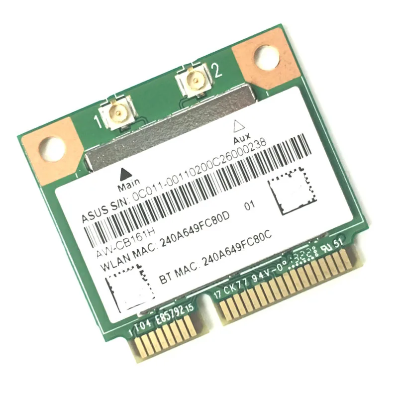 RTL8821AE 802.11AC 433Mbps WiFi Bluetooth 4.0 Combo Wlan Adapter half Mini PCI-e bluetooth Wireless wifi card