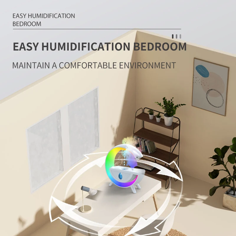 Anti-gravity Humidifier Water Drop RGB Desk LED Night Light For Indoor Bedroom Descroation Creative Atmosphere Table Lamps