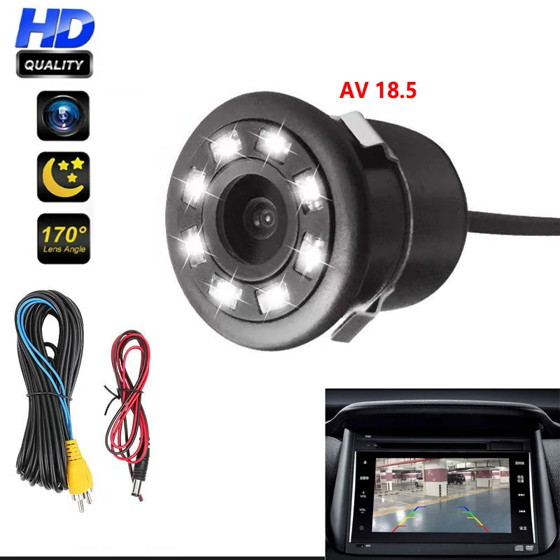 HD Perforated 18.5 Reversing Camera Full Color 8LED HD Night Vision Waterproof Car Image
