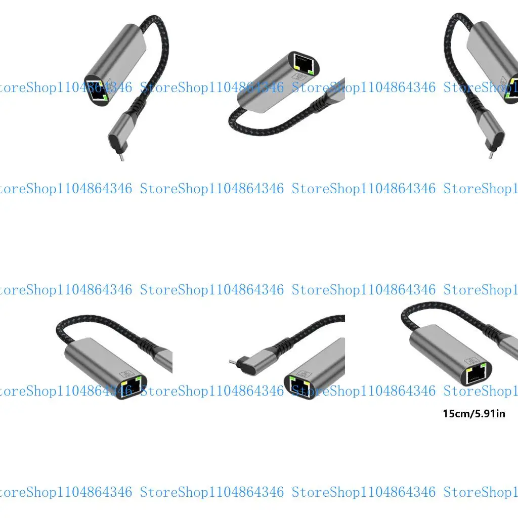 

5ASD Алюминиевый USB Тип C до RJ45 Ethernet USB -адаптер для ноутбуков для ноутбуков