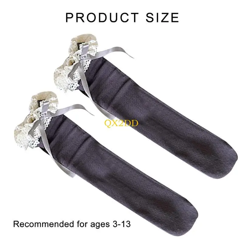 جوارب QX2D العجل للفتيات من 3 إلى 13 سنة ساق طويلة الساق جوارب طفل القوس دافئ #6