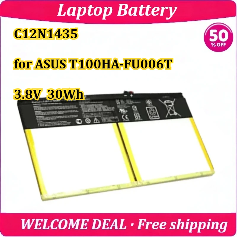 [New] C12N1435 for ASUS T100HA-FU006T Laptop Battery 3.8V 30Wh Replacement High Capacity Long Endurance Lithium Battery