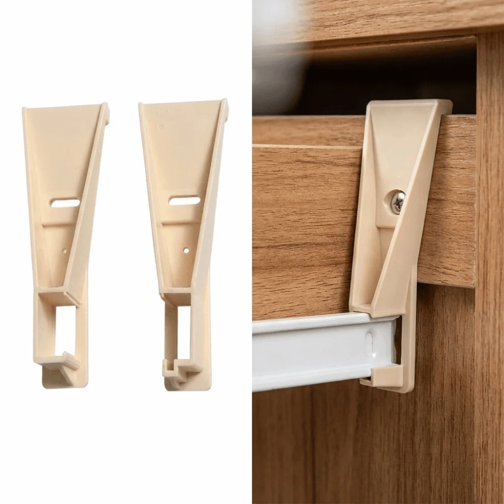 Rear Mounting Drawer Slide Bracket Rectangular Rail Smooth Operation Drawer Support Bracket Easy Installation